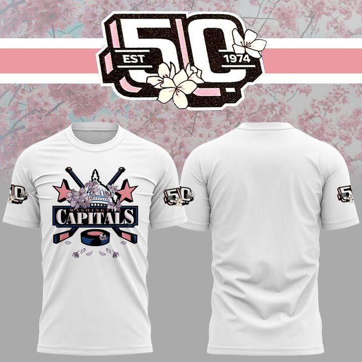New Washington Capitals Cherry Blossom Shirt Apparel Hoodie 50Th Anniversary Hockey Fans