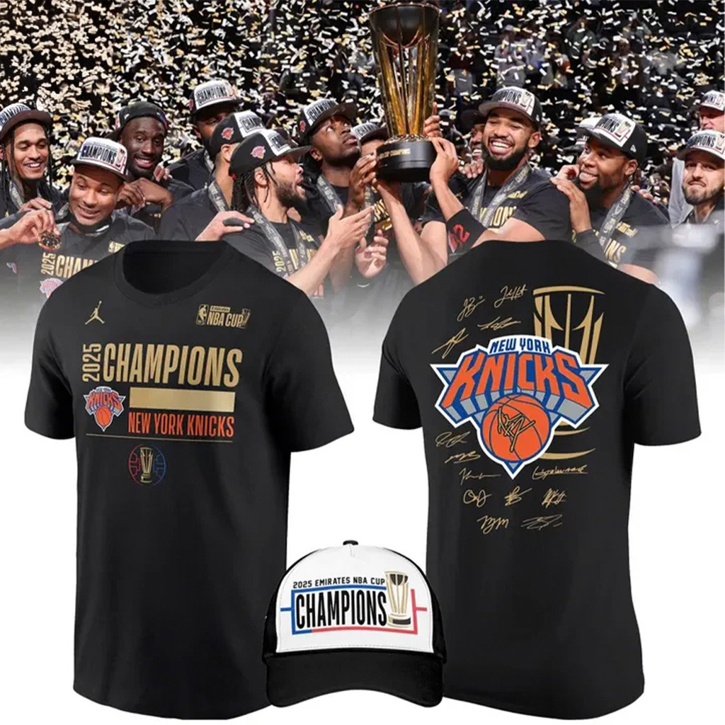 New York Basketball 2025 NBA Cup Champions Shirt Official Knicks Championship Tee Fan Gifts