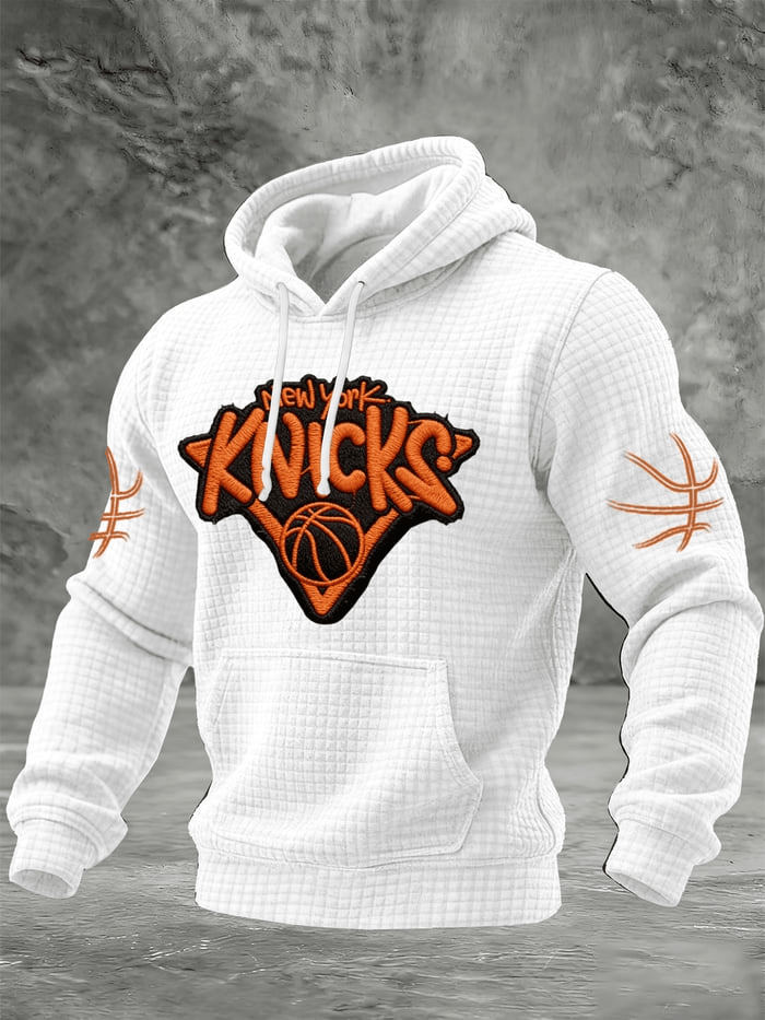 New York Basketball NYK Hoodie Knicks Super Bowl Merch Gifts For Game Day Men's