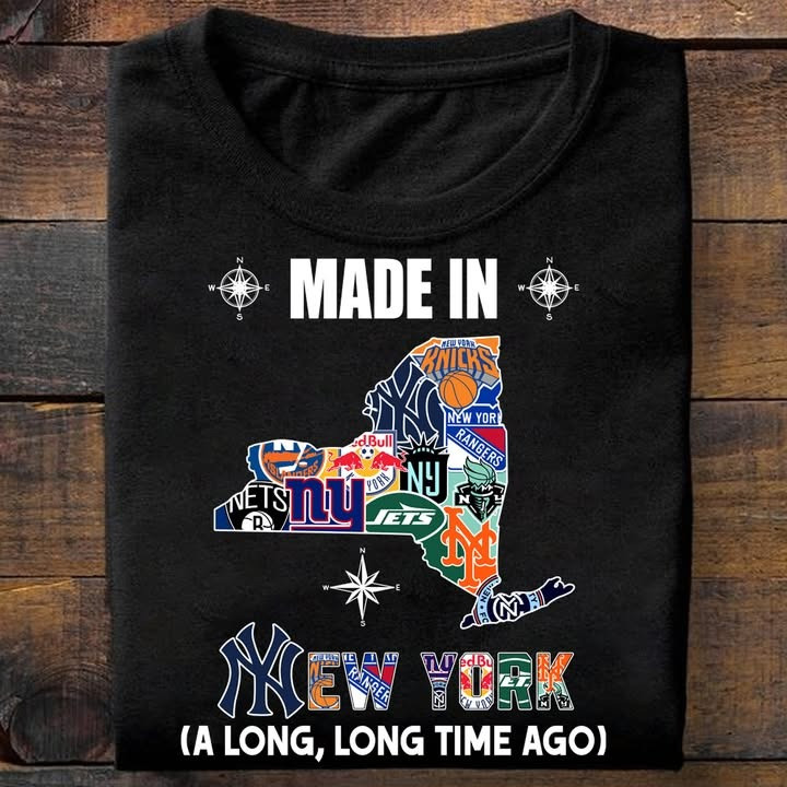 New York City Sport Teams T-Shirt Made In Detroit A Long Long Time Ago Gifts For Fans