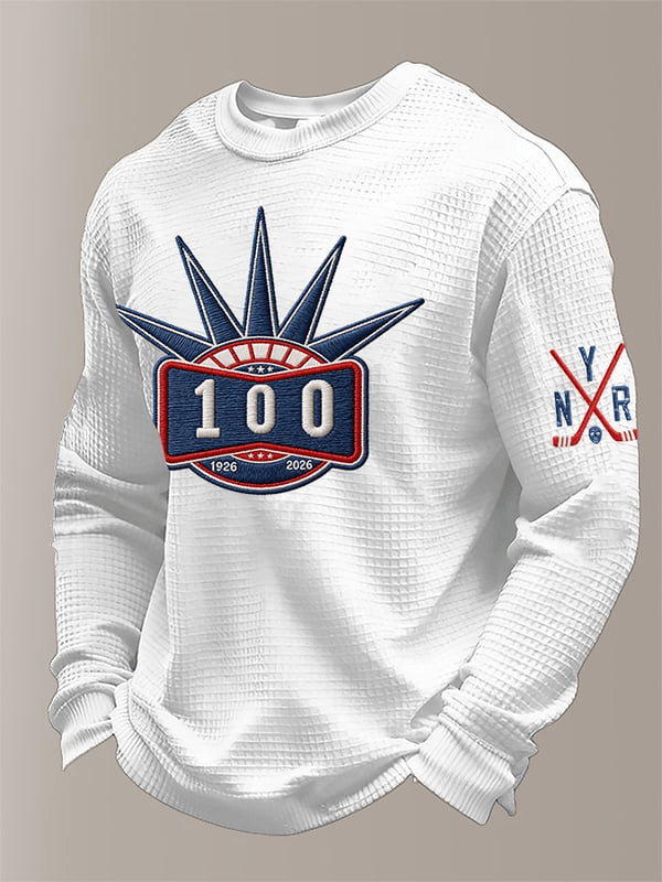 New York Ice Hockey Long Sleeve T-Shirt Rangers Merch Game Day Apparel Gifts For Hockey Fan