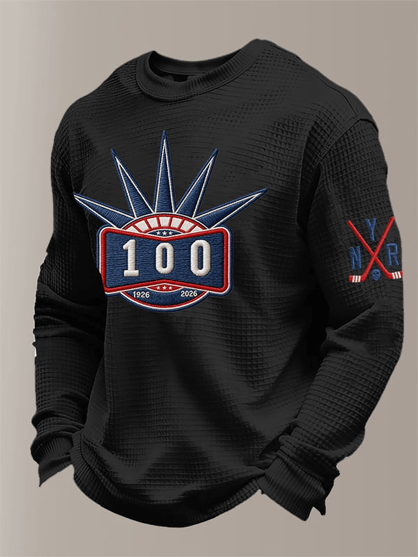 New York Ice Hockey Long Sleeve T-Shirt Rangers Merch Game Day Apparel Gifts For Hockey Fan