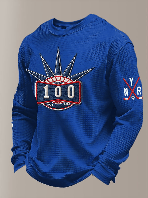 New York Ice Hockey Long Sleeve T-Shirt Rangers Merch Game Day Apparel Gifts For Hockey Fan