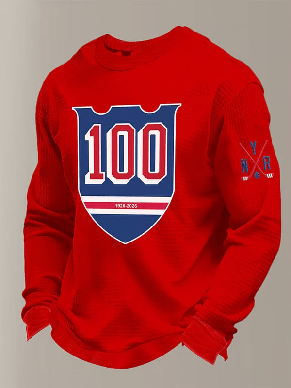 New York Ice Hockey NYR Long Sleeve T-Shirt Rangers Merch Men's Game Day Apparel Gifts For Fans