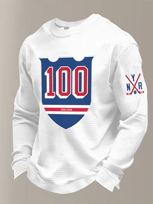 New York Ice Hockey NYR Long Sleeve T-Shirt Rangers Merch Men's Game Day Apparel Gifts For Fans