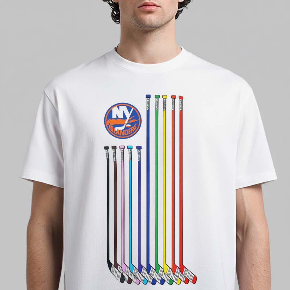 New York Islanders Celebrate Pride Month 2026 Rainbow Flag T-Shirt Hockey Fan Apparel Gift Idea