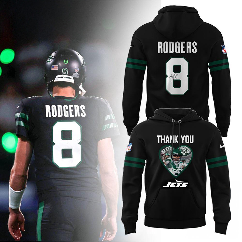 New York Jets NFL 2025 Thank You Rodgers Hoodie Gifts For Football Lovers