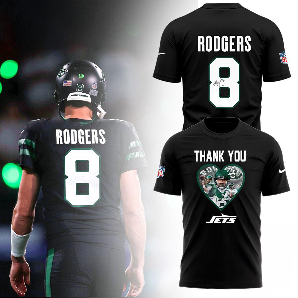 New York Jets NFL 2025 Thank You Rodgers T-Shirt Gifts For Football Lovers