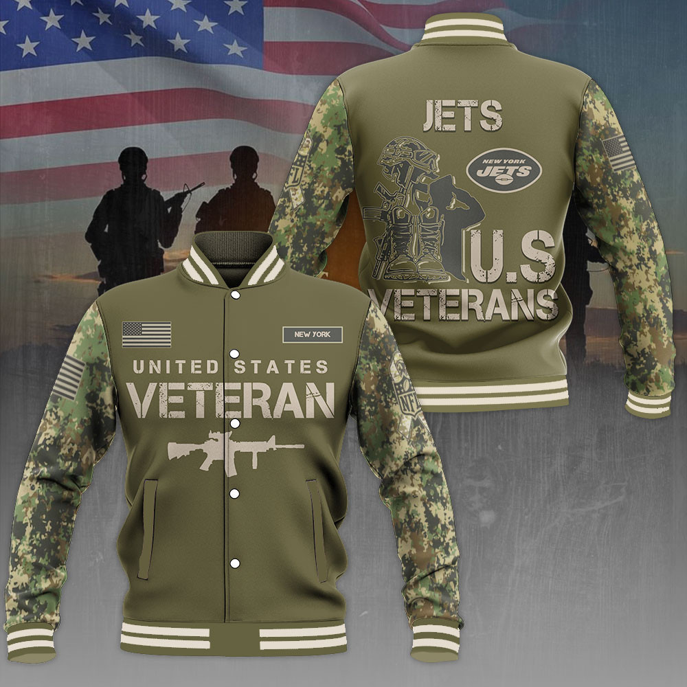 New York Jets X US Veterans Jacket Jets Merch Gifts For Veteran Dad