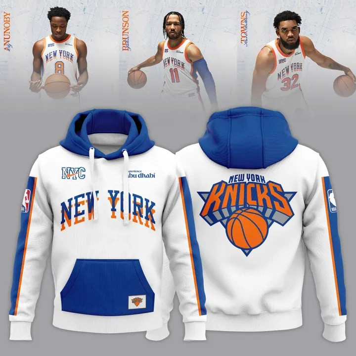 New York Knicks 2024 25 City Hoodie Basketball Lovers NY Knicks Fan Merch Clothing Gifts