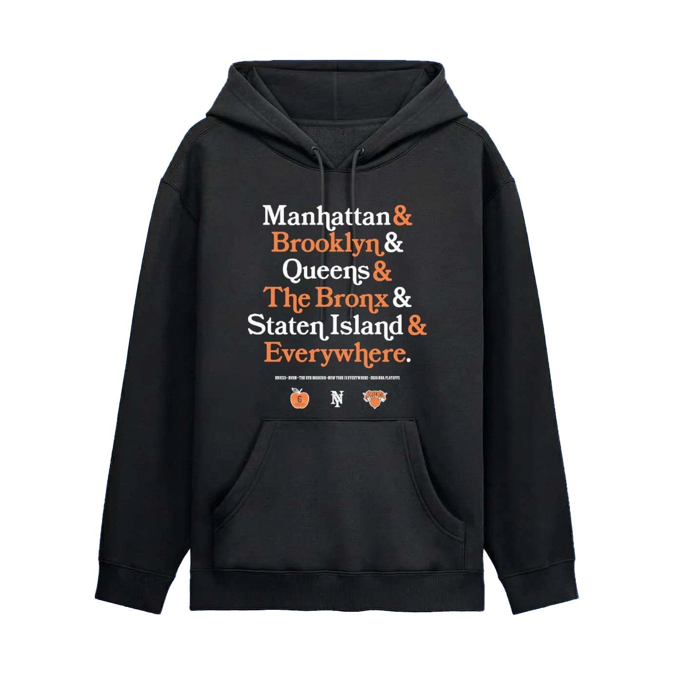 New York Knicks 2026 NBA Playoffs 6th Borough Hoodie Basketball Merch Fans Gear
