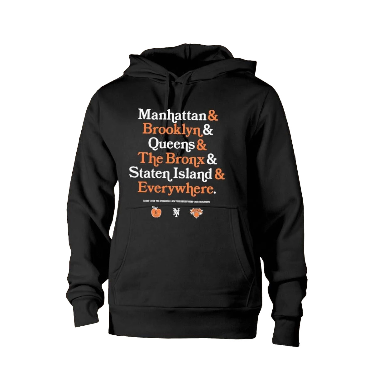 New York Knicks 2026 NBA Playoffs 6th Borough Hoodie NBA Apparel Gifts For Basketball Fans