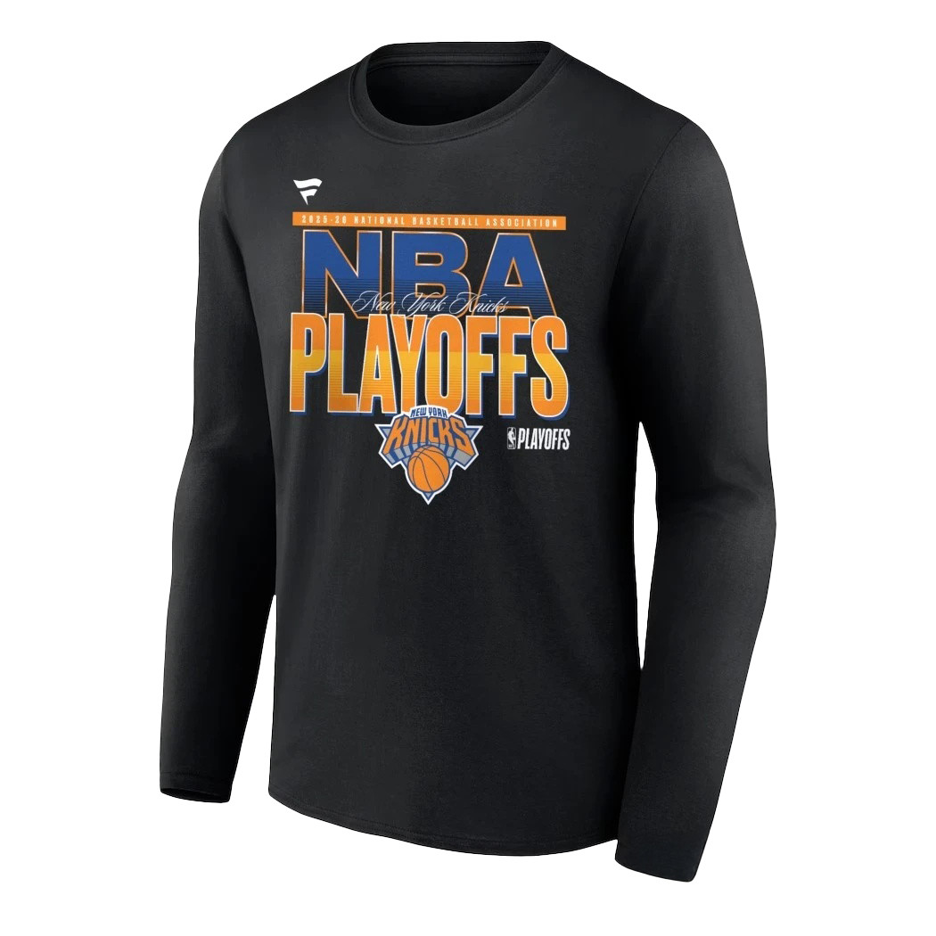 New York Knicks 2026 NBA Playoffs Long Sleeve Shirt Basketball Apparel Fans Gear