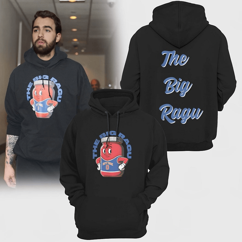 New York Knicks Donte DiVincenzo Big Ragu Hoodie Best Gifts For Basketball Lovers