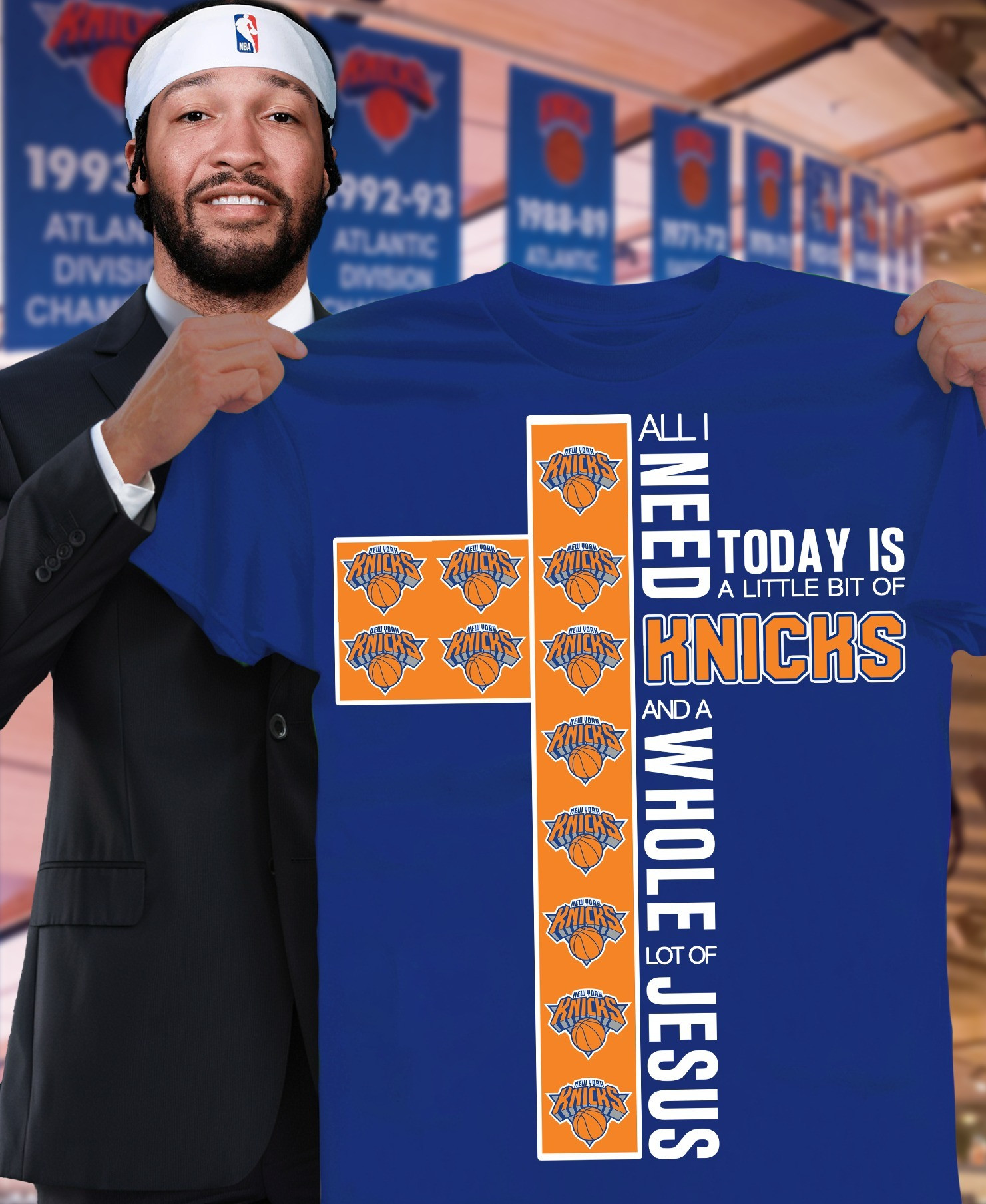 New York Knicks Faith Shirt All I Need Today Is A Little Bit Of Knicks Whole Lot Of Jesus