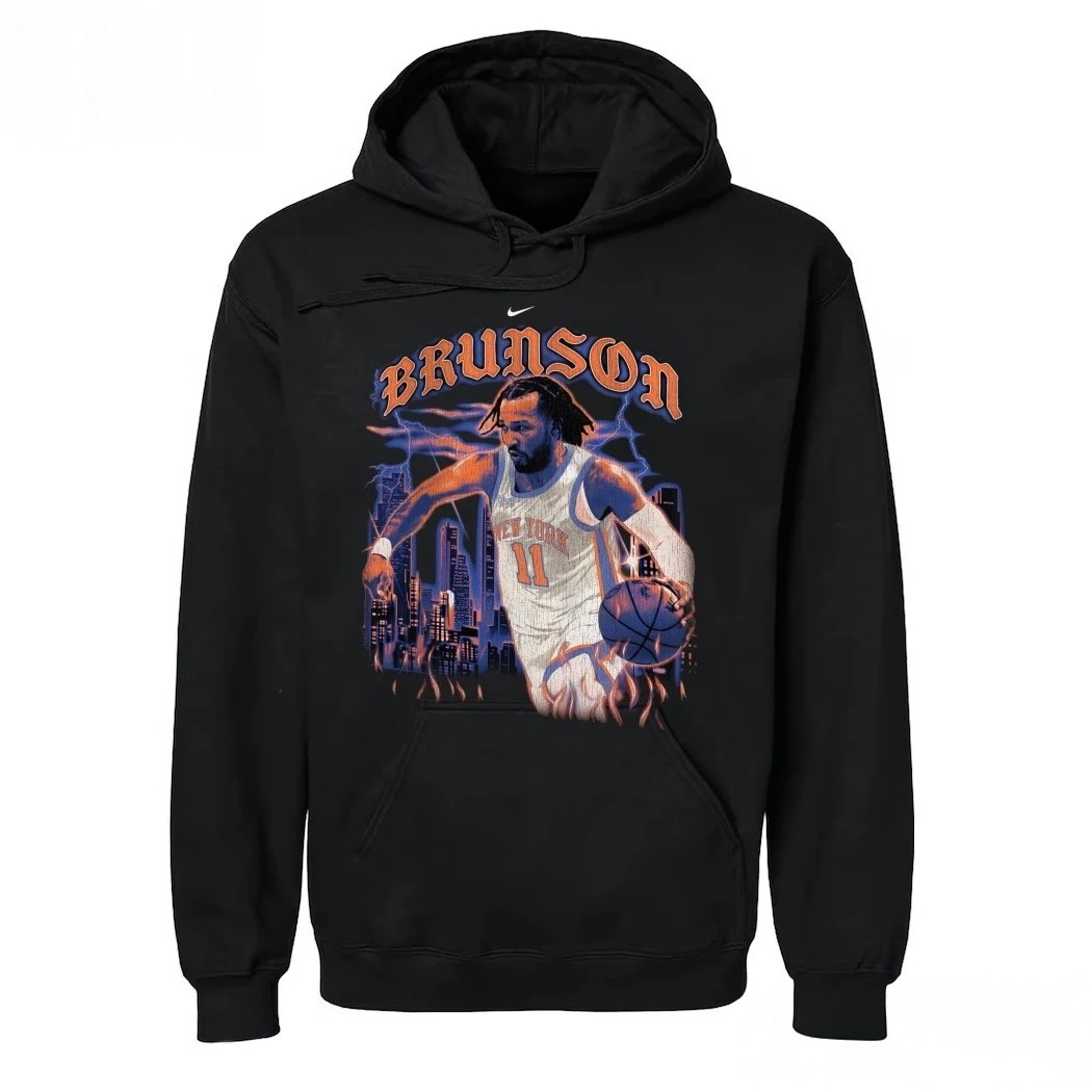 New York Knicks Jalen Brunson Basketball Hoodie New York Knicks Apparel 2026 Playoffs Gear