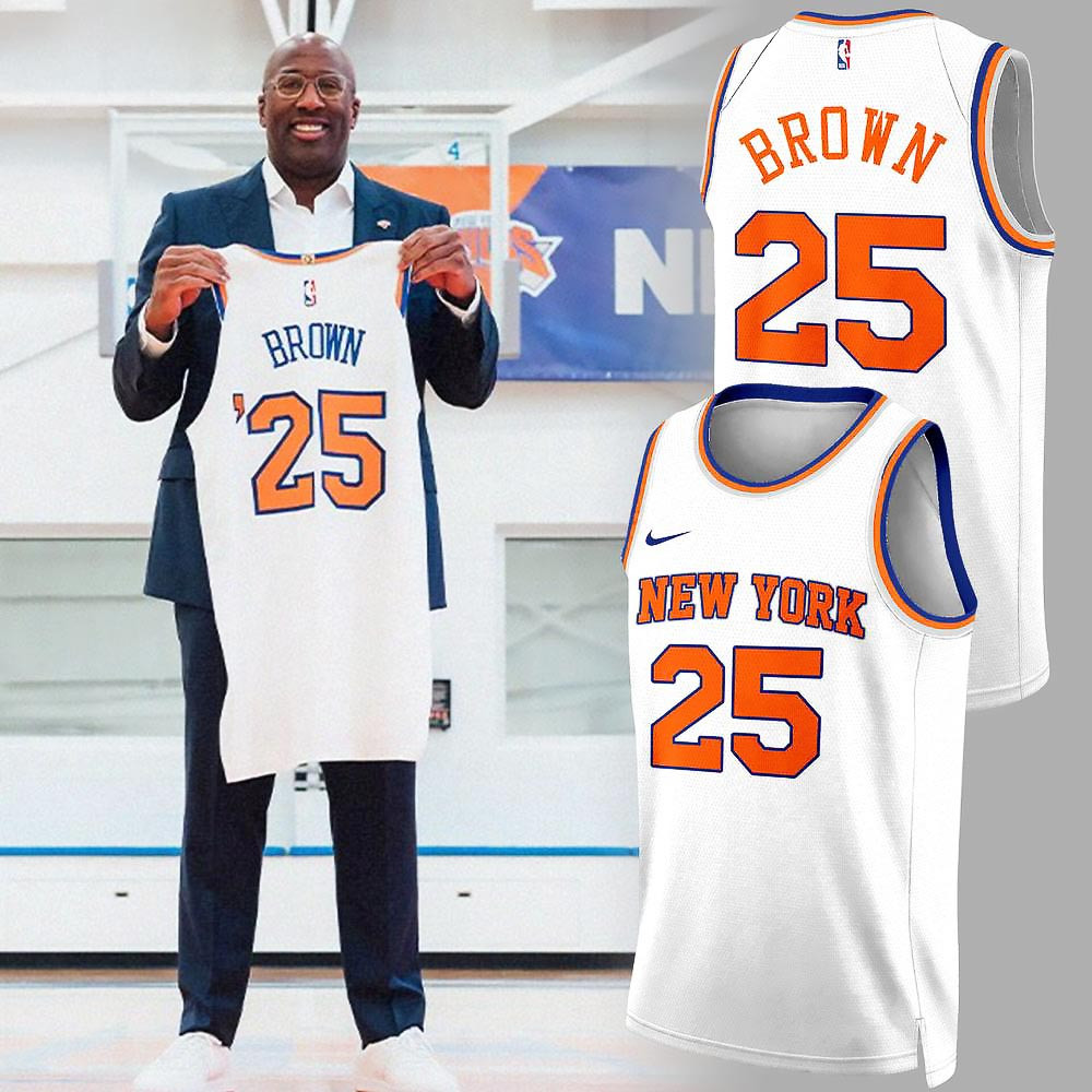 New York Knicks Mike Brown Head Coach Basketball Jersey Best Gifts For Basketball Lovers