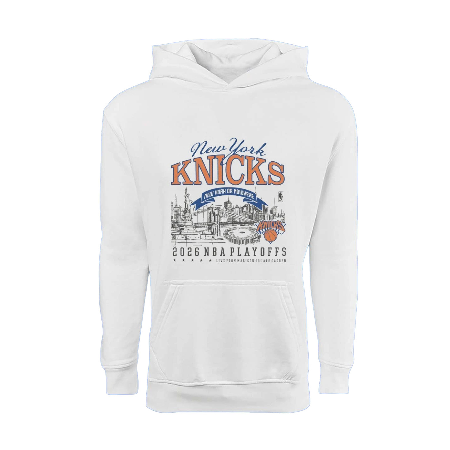 New York Knicks NBA Playoffs 2026 Live From Madison Square Garden Hoodie 2026 NBA Playoffs Merch