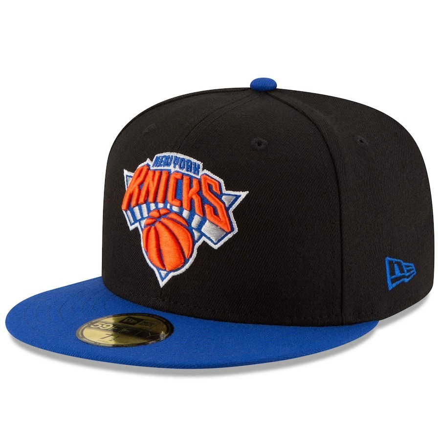 New York Knicks New Era Black Royal Official Team Color 2Tone 59FIFTY Fitted Hat Fans Gifts