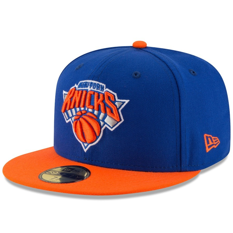 New York Knicks New Era Royal Orange Official Team Color 2Tone 59FIFTY Fitted Hat Dad Gifts