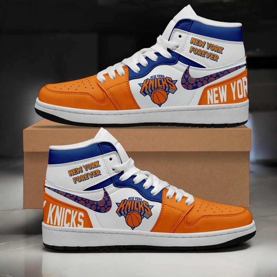 New York Knicks New York Forever Air Jordan 1 Shoes Cool Gifts For Basketball Fans