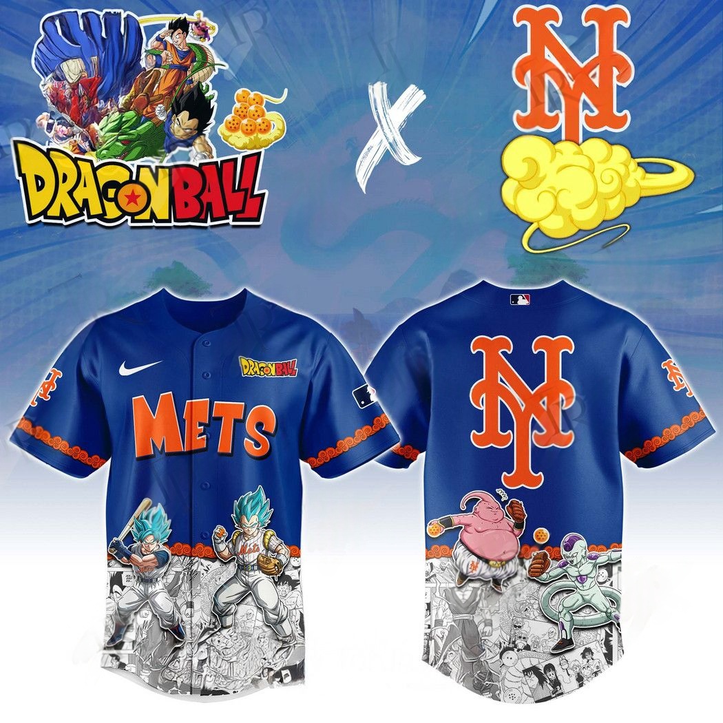 New York Mets Dragonball 2025 Special Edition Baseball Jersey Baseball Coach Gift Ideas