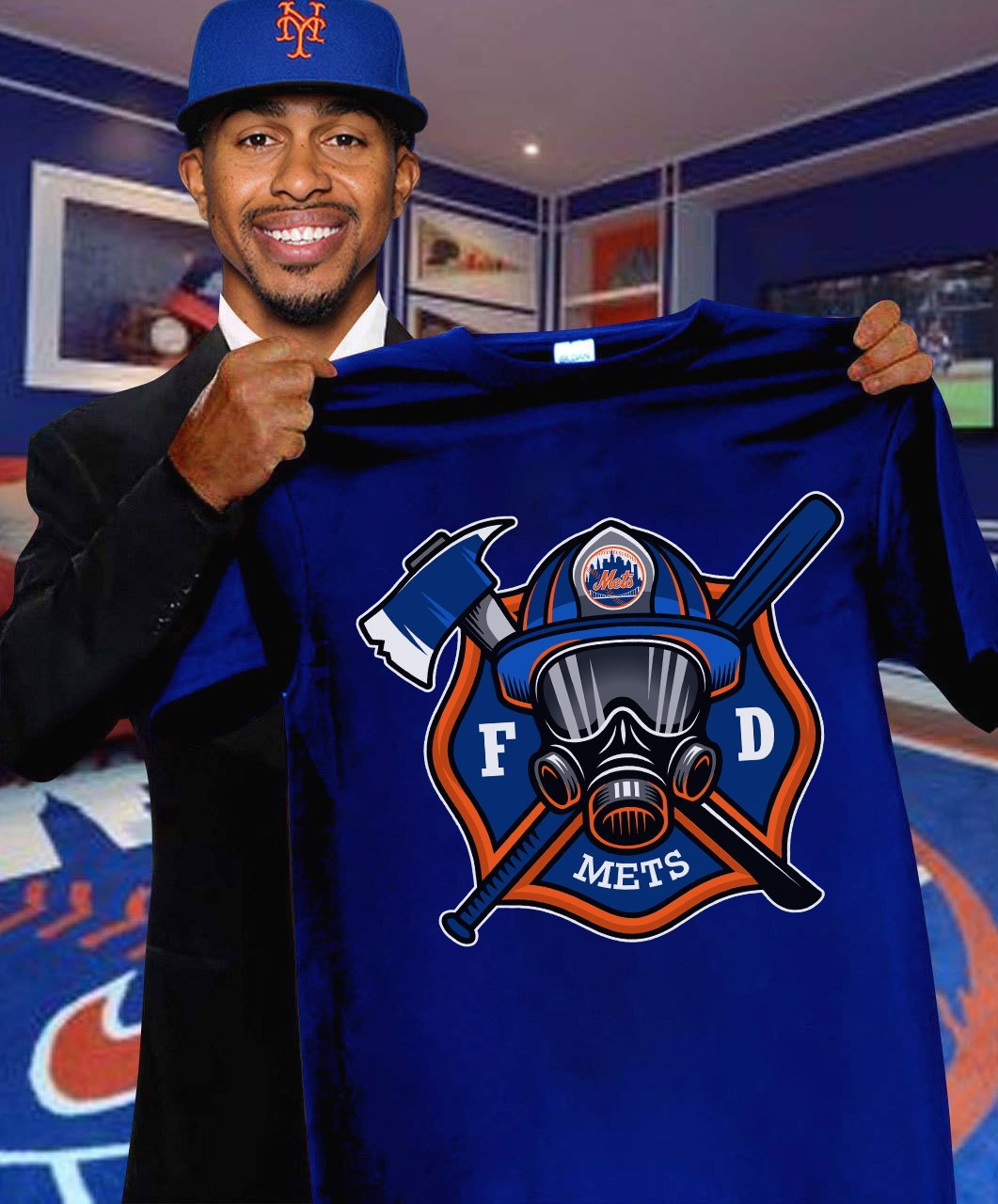 New York Mets Firefighter Fire Dept Shirt Honor Firefighter Night Baseball Fan Merch Gifts
