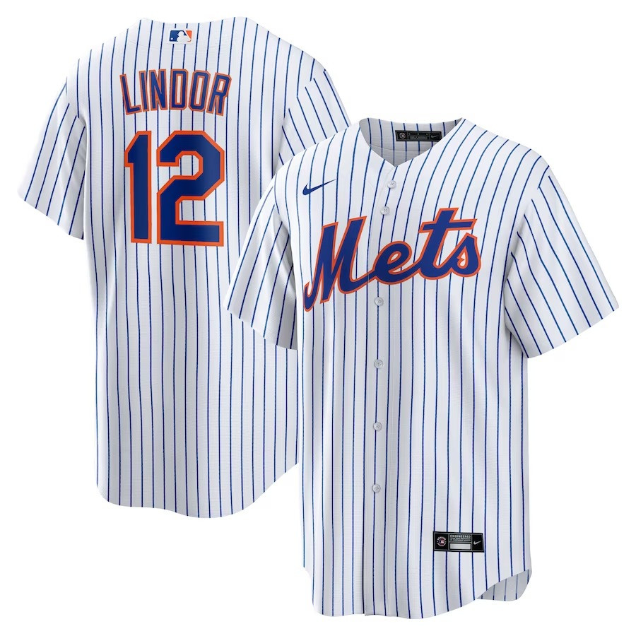 New York Mets Francisco Lindor White Home Player Jersey Gift Ideas For Baseball Players
