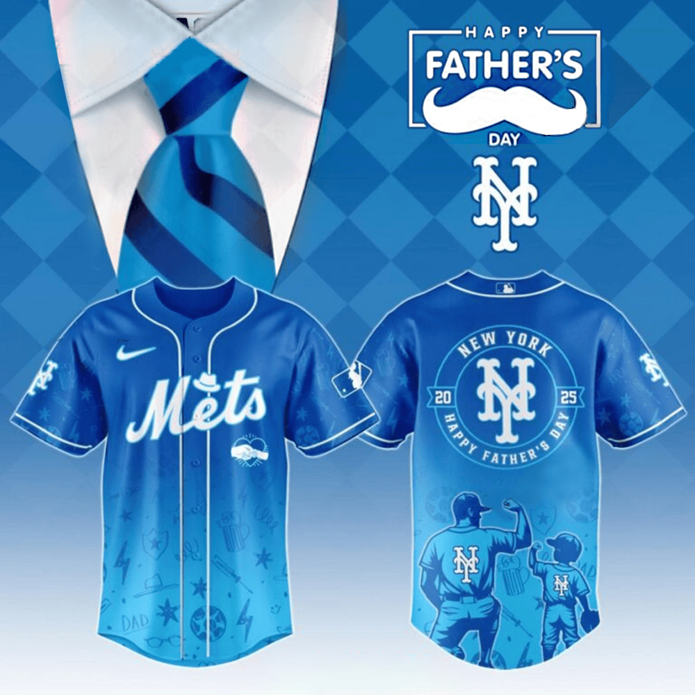 New York Mets Happy Father's Day 2025 Baseball Jersey Best Sport Gift For Him