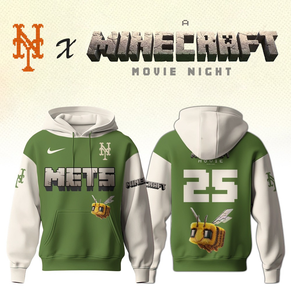 New York Mets MLB X A Minecraft Movie Night Hoodie Unique Best Gifts For Mets Fans