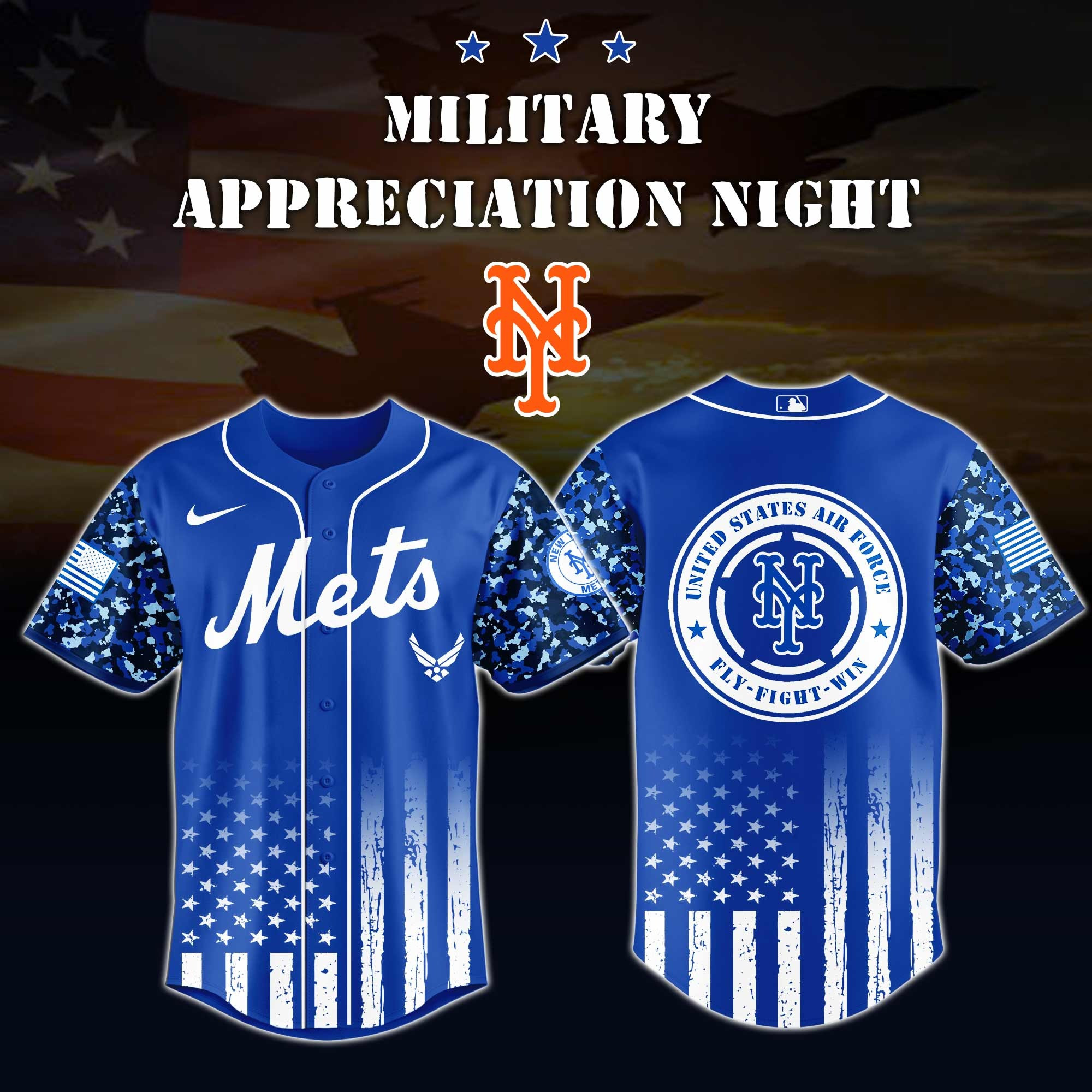New York Mets MLB x Air Force Military Appreciation Night Jersey Editions Limited New York Mets Merch