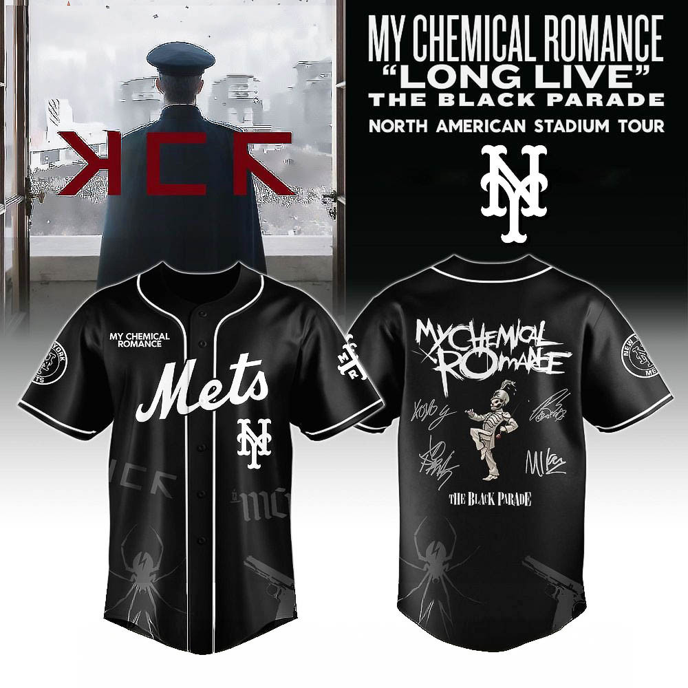 New York Mets My Chemical Romance Black Parade Tour 2025 Jersey Best Gift For Baseball Fans