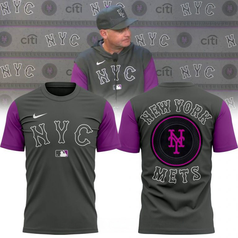 New York Mets New 2025 Purple Grey Shirt Gifts For Baseball Lovers