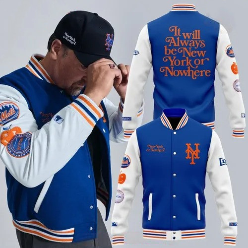 New York Mets New York or Nowhere Limited Varsity Jacket Baseball Team Gift Ideas