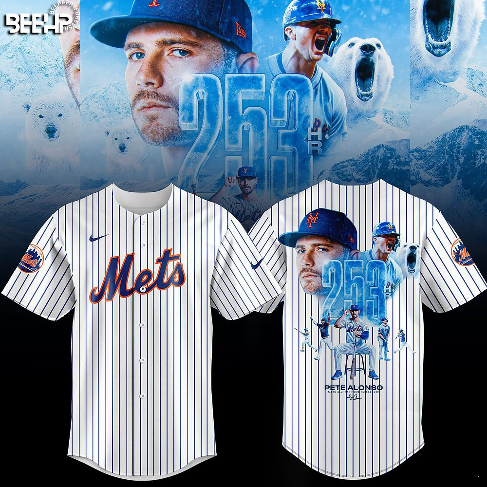 New York Mets Pete Alonso Hits Home Run 253 Limited Edition Jersey