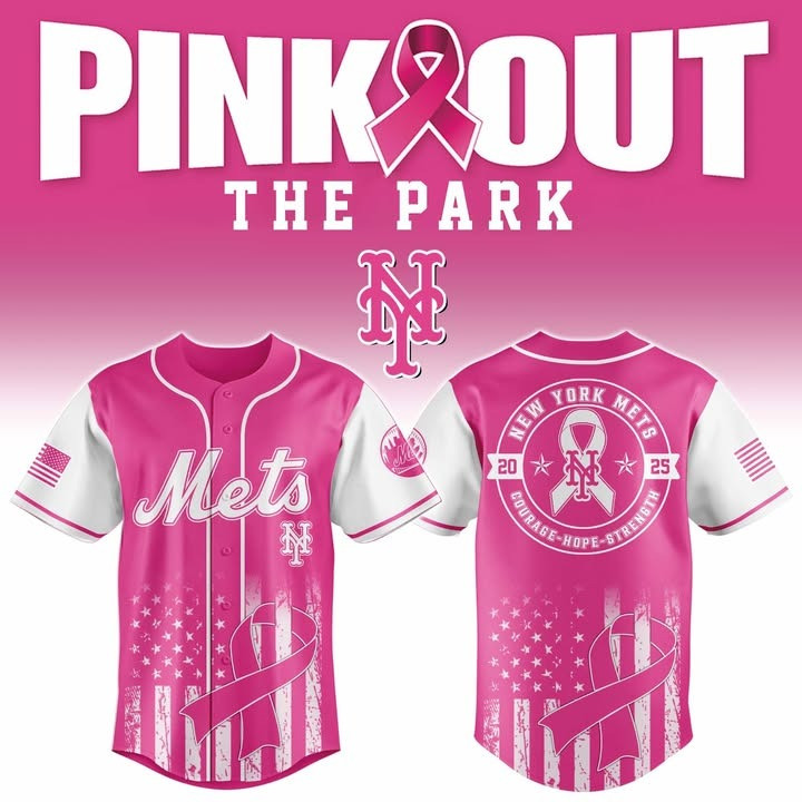 New York Mets Pink Out The Park Jersey Presents For Baseball Fans