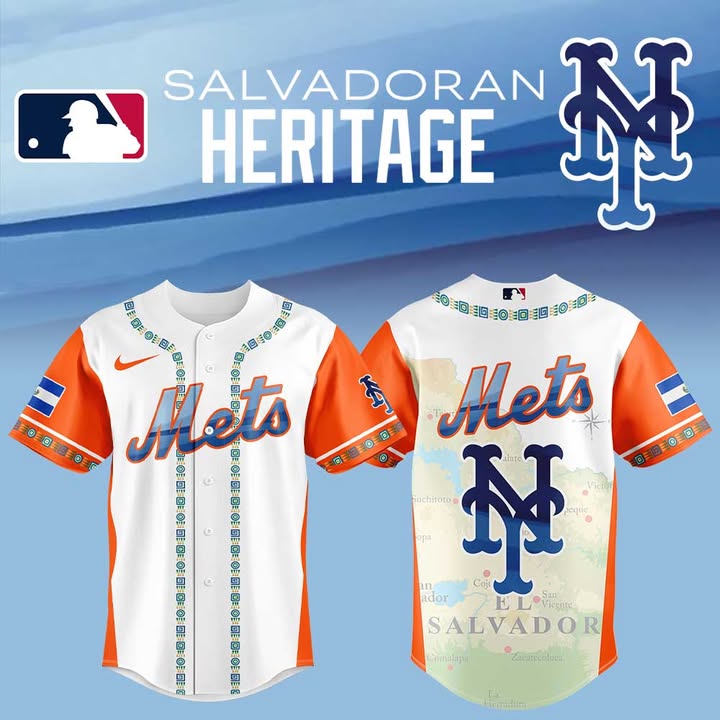 New York Mets Salvadoran Heritage Mets Merch Jersey Best Baseball Coach Gift Ideas