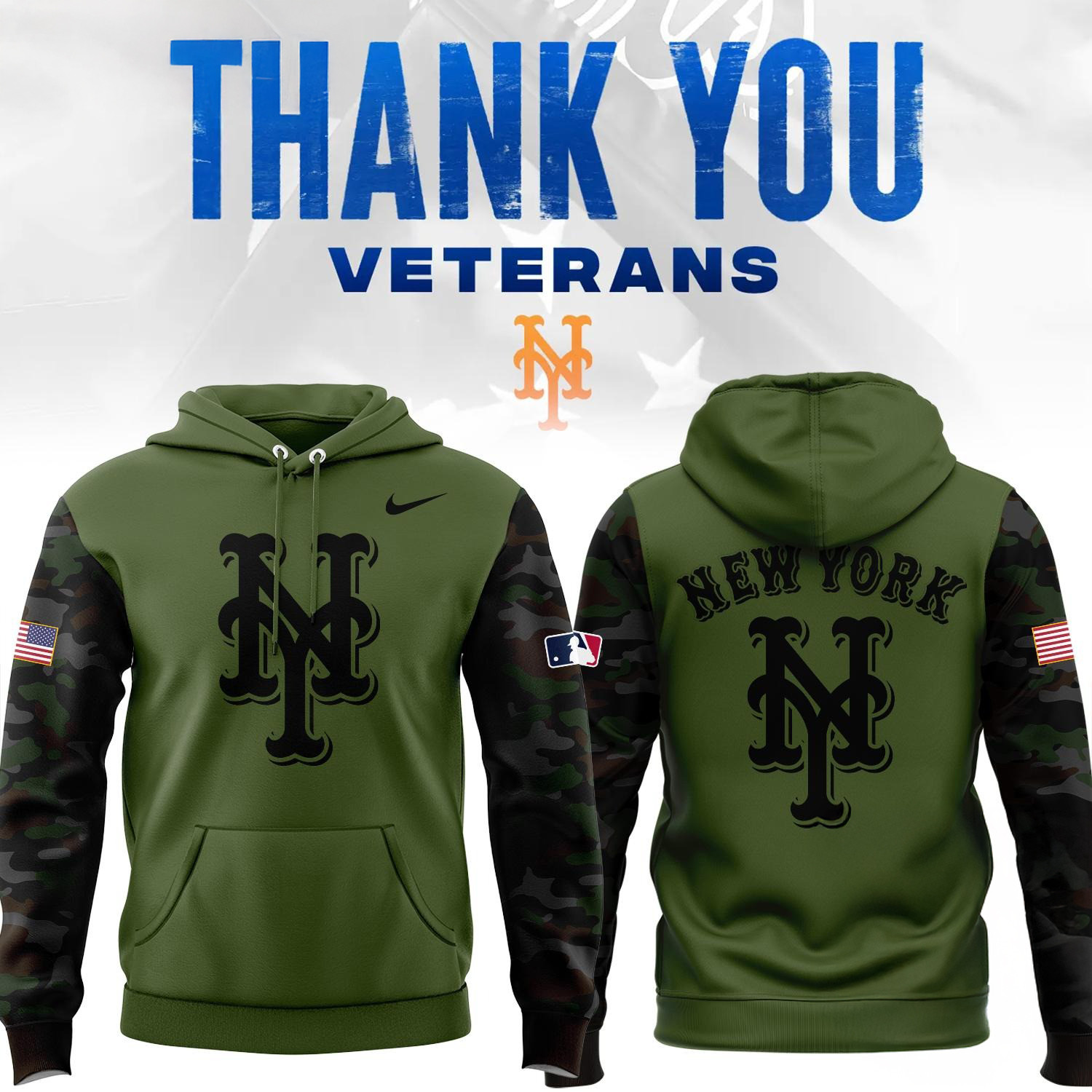 New York Mets Special Thank You Veterans Hoodie Gift For Basketball Lover
