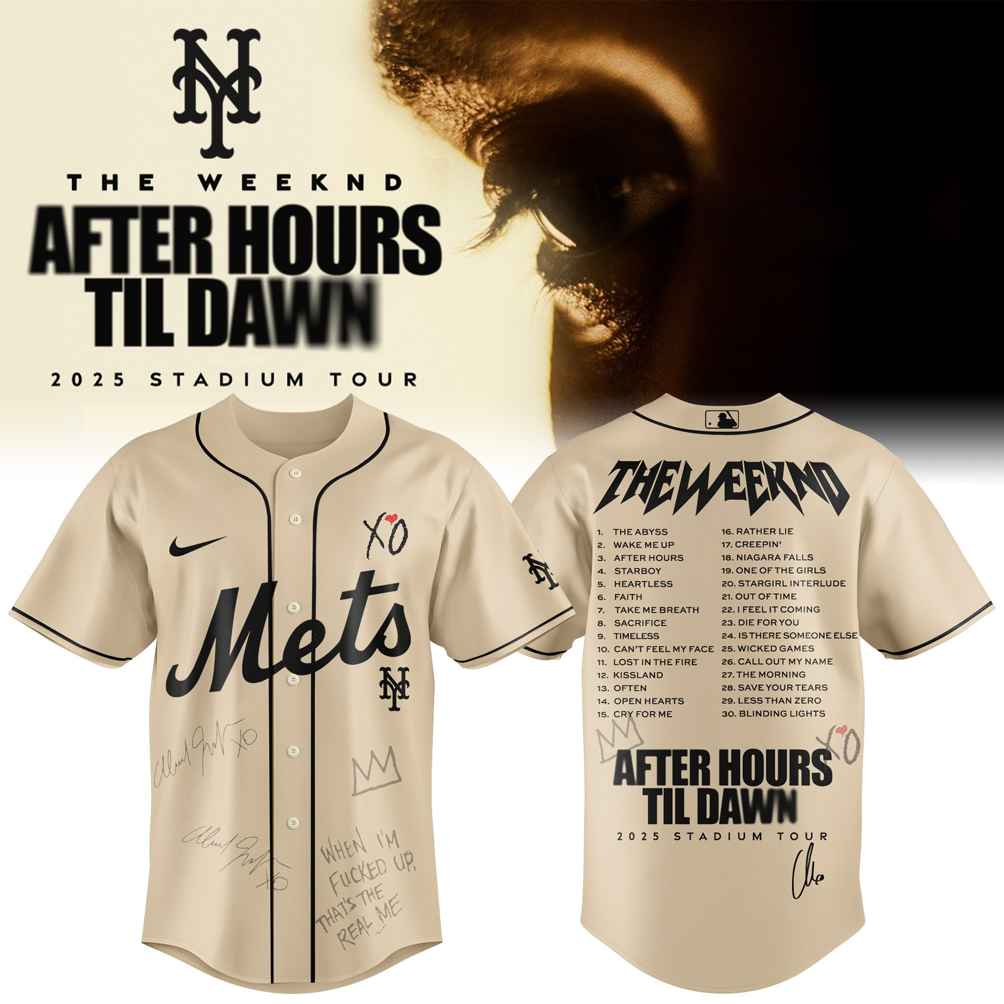 New York Mets The Weeknd After Hours Til Dawn Jersey Baseball Lover Gift Ideas