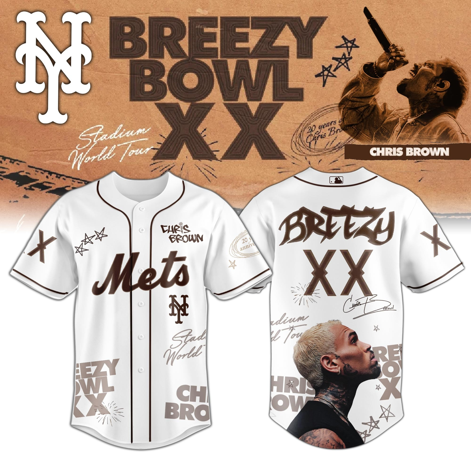 New York Mets x Chris Brown Jersey Gift Ideas For Baseball Fans