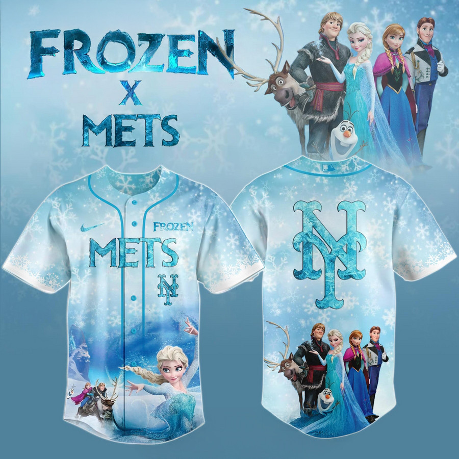 New York Mets x Frozen Disney Baseball Jersey Baseball Coach Gift Ideas
