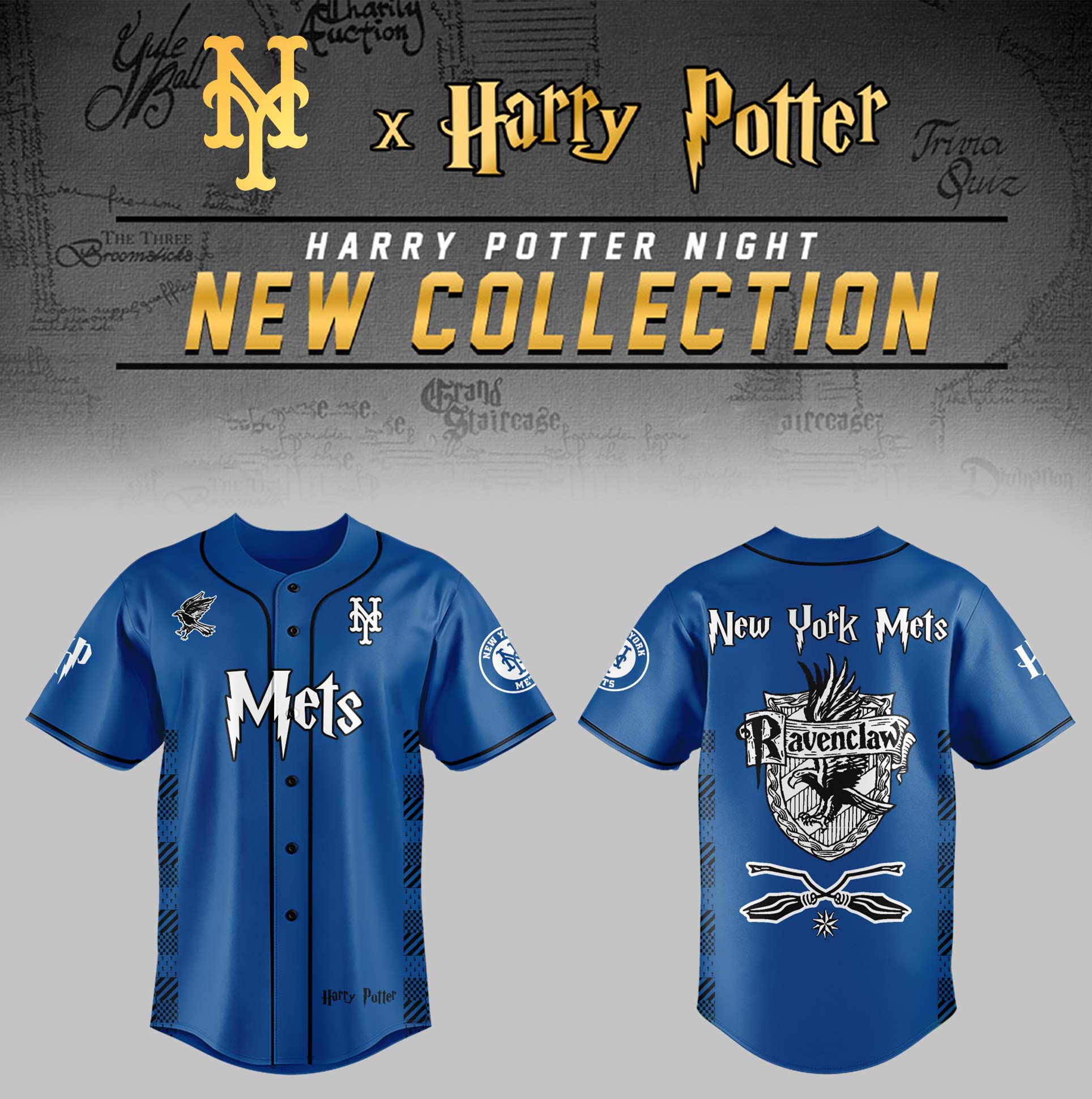 New York Mets x Harry Potter Night Ravenclaw House Jersey Baseball Gifts Idea