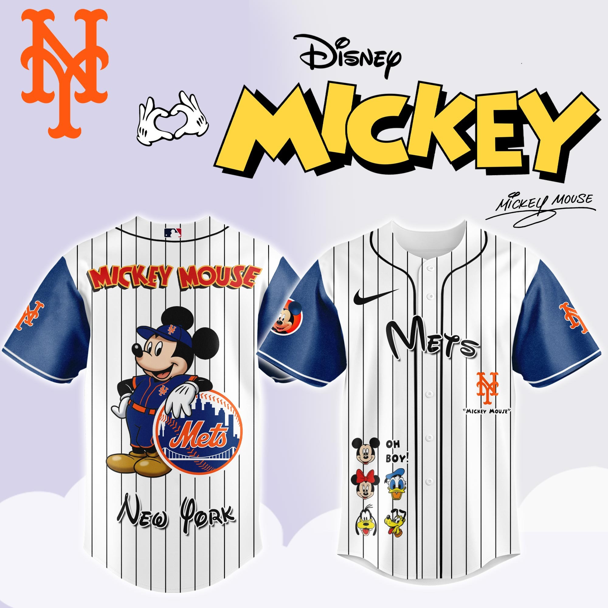New York Mets x Mickey Mouse Game Night Jersey Gifts For Baseball Fans