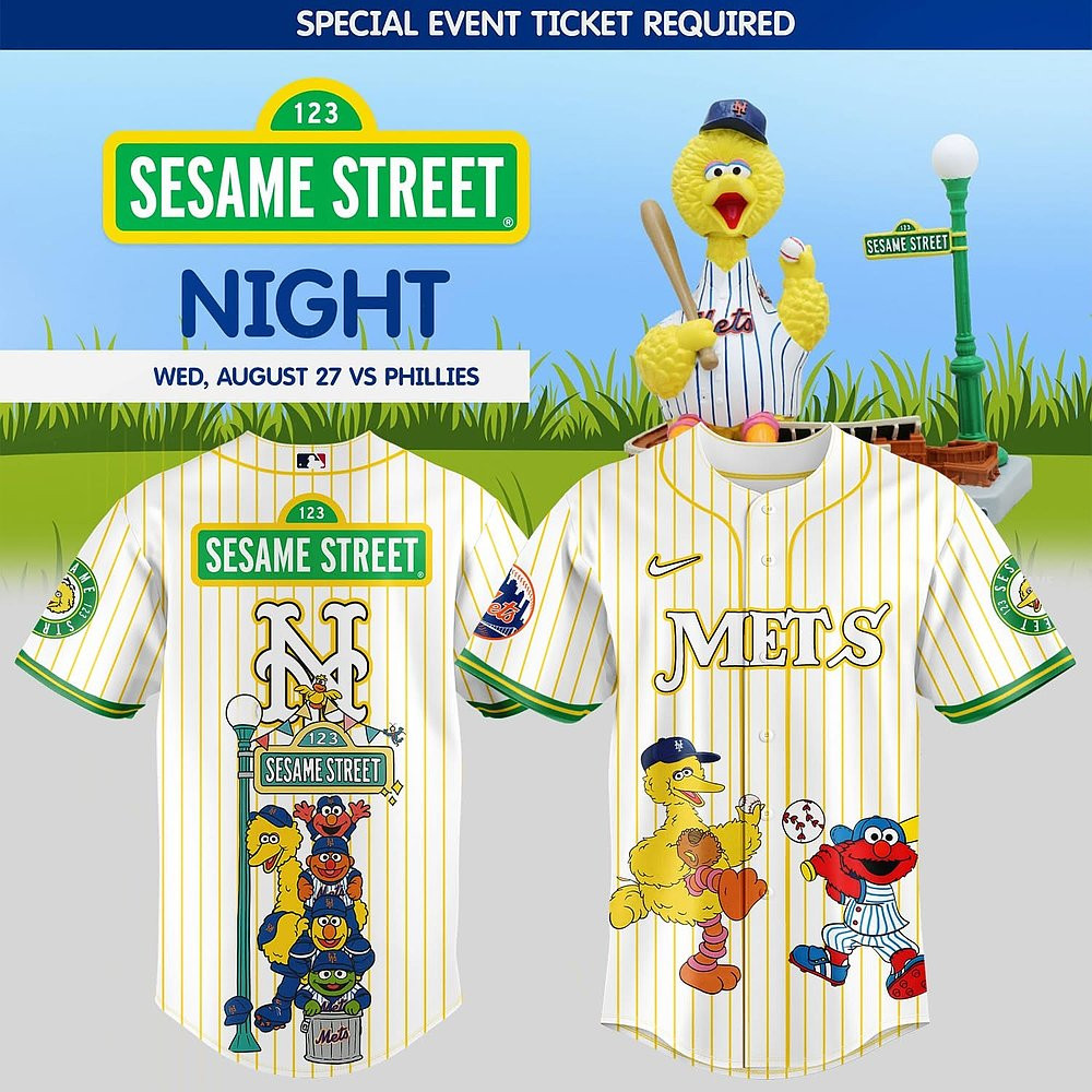 New York Mets x Sesame Street Baseball Jersey 2025