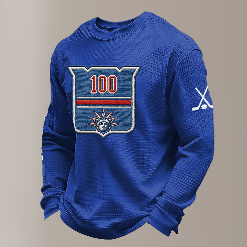 New York Rangers 100th Anniversary Hockey Long Sleeve Shirt New York Rangers Merch
