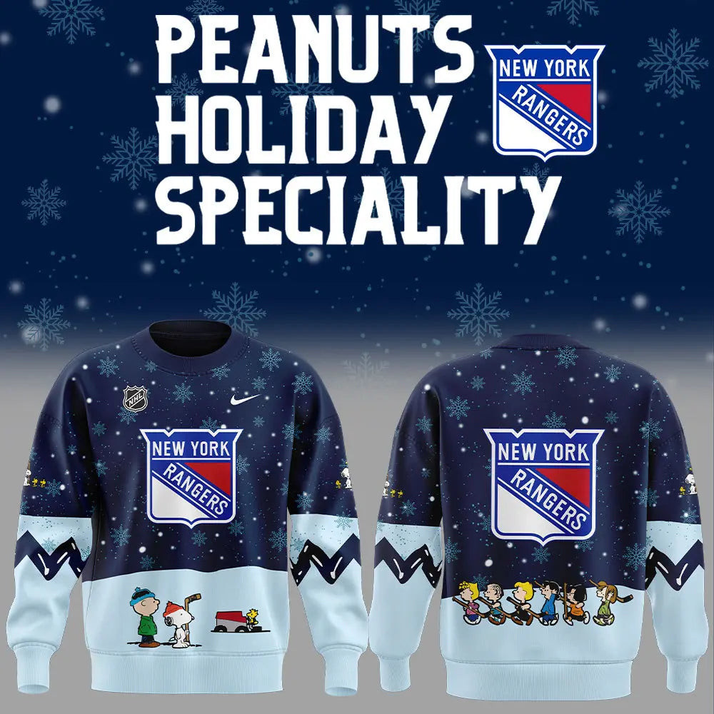 New York Rangers x Peanuts Snoopy Night Hockey Sweatshirt NFL Merch Gifts For Fans