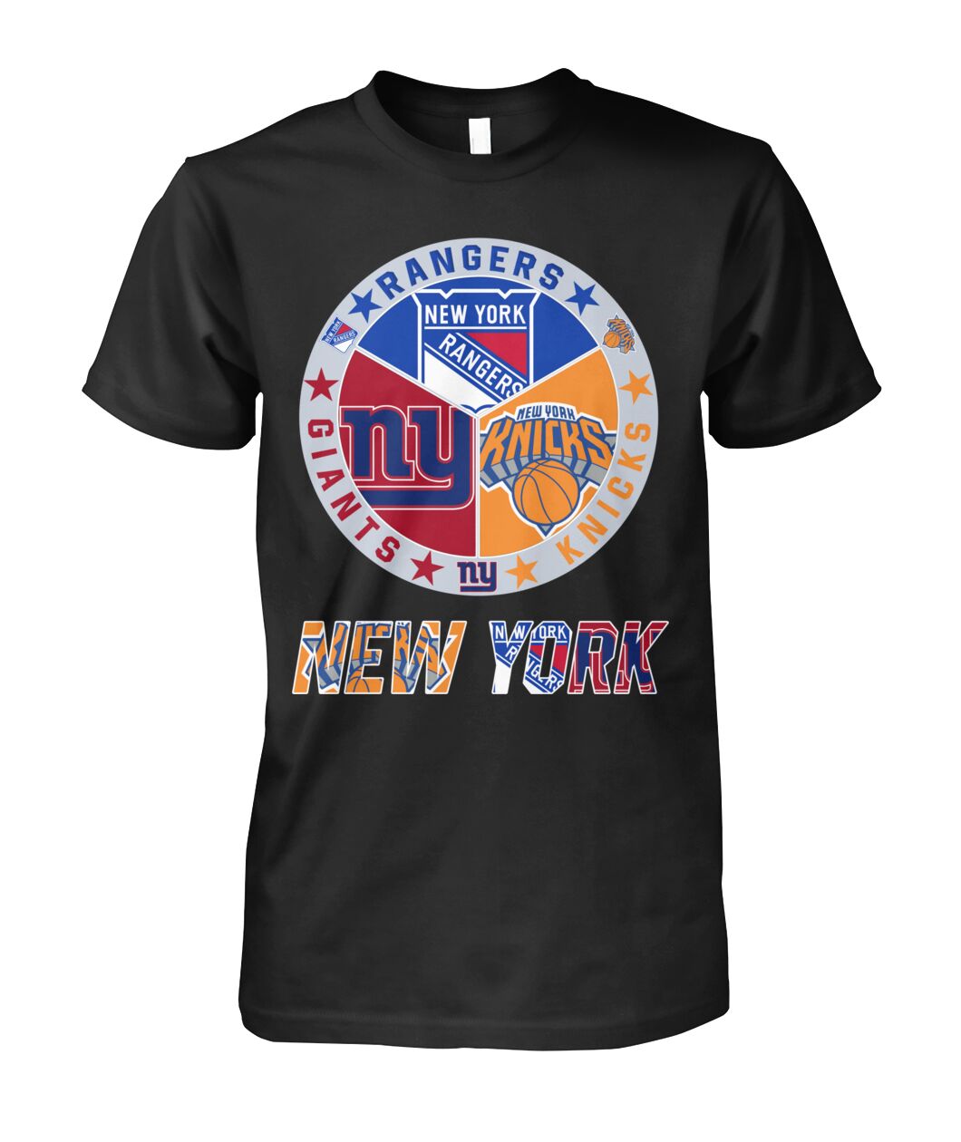 New York Sports Team Mashup Logo T-Shirt Rangers Giants Knicks Shirt Sport Lover Gift