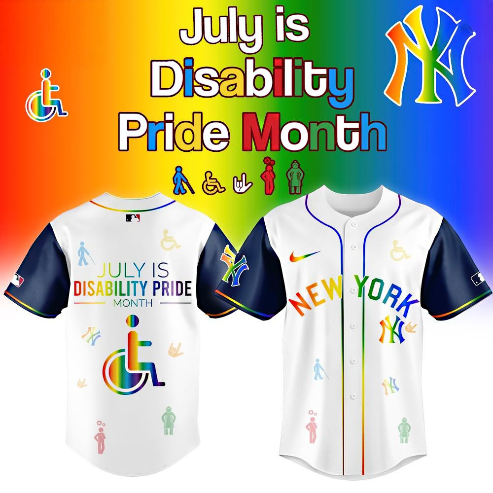 New York Yankees Disability Pride Month 2025 Baseball Jersey Cool Baseball Gifts