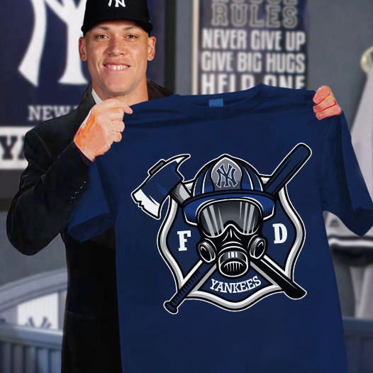 New York Yankees Firefighter Fire Dept T-Shirt Best Gifts For Baseball Fans Lovers