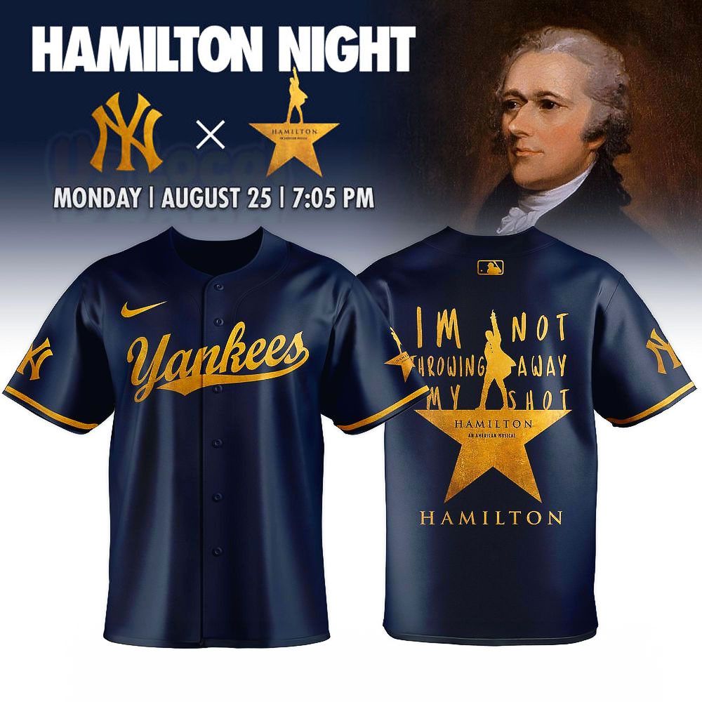 New York Yankees Hamilton Night 2025 Jersey Best Gift For Baseball Fans